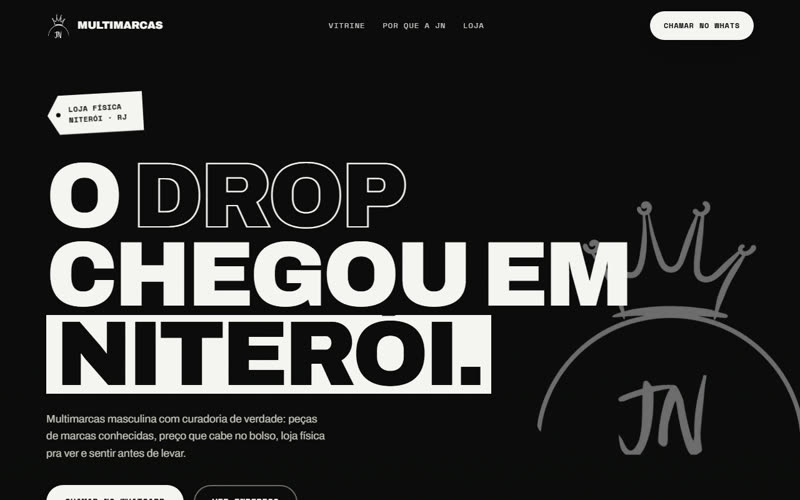 Preview do site da JN Multimarcas